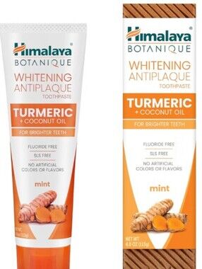 NWT 2 Boxes Of Turmeric + Coconut Oil Whitening Antiplaque Toothpaste - 4oz